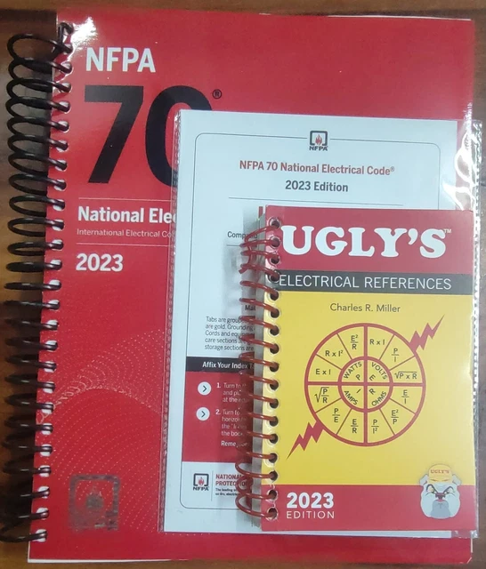 thumbnail image 2 of 2023 NEC Code Book Paperback + 2023 Ugly’s Electrical Reference (Spiral) With Tabs – National Electrical Code NFPA70 Set 2 of 10