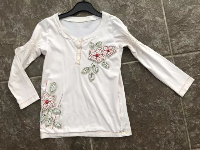 Girls L/Sleeved Top With Embroidery & Sequin  Detail. Age 6 Years