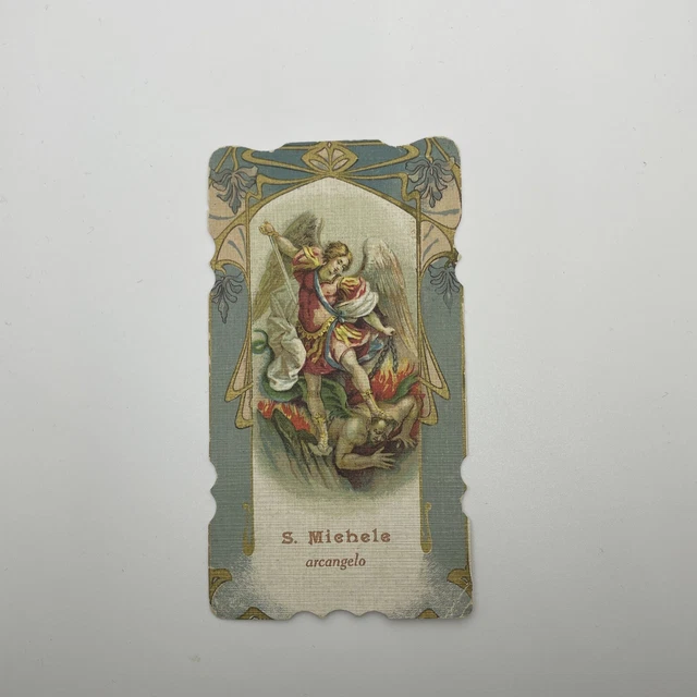 Santino fustellato - Holy Card: San Michele Arcangelo