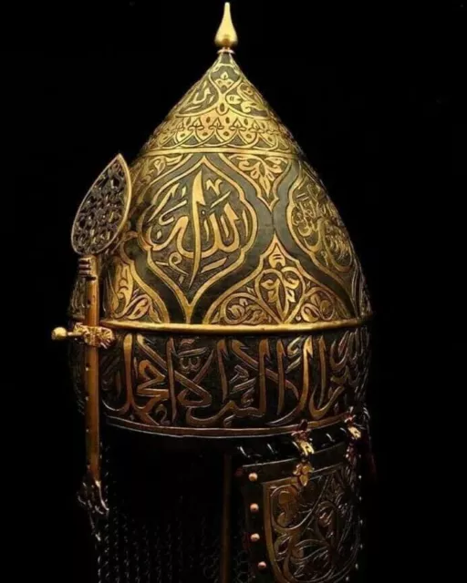 Medieval Ottoman Turkish Warrior Helmet Arabic Writing Islamic Helmet/Turban