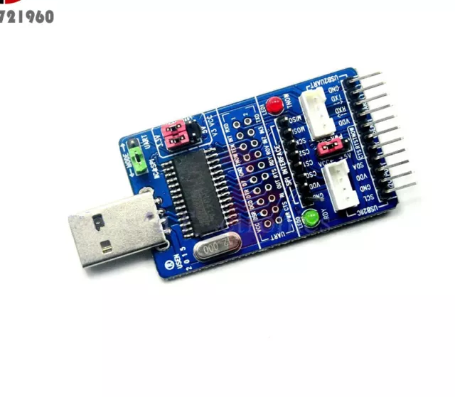 ALL IN 1 Multifunction USB to SPI/I2C/IIC/UART/TTL/ISP Serial Adapter Module