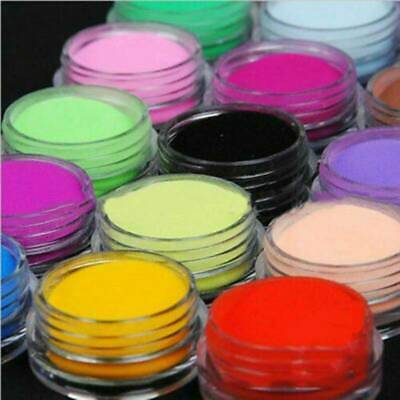 18 colores acrílico arte de uñas puntas gel UV polvo polvo hágalo usted mismo decoración conjunto manicura ❤ v