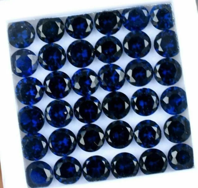 Zafiro azul CERTIFICADO, 30 piezas de piedras preciosas sueltas de corte...