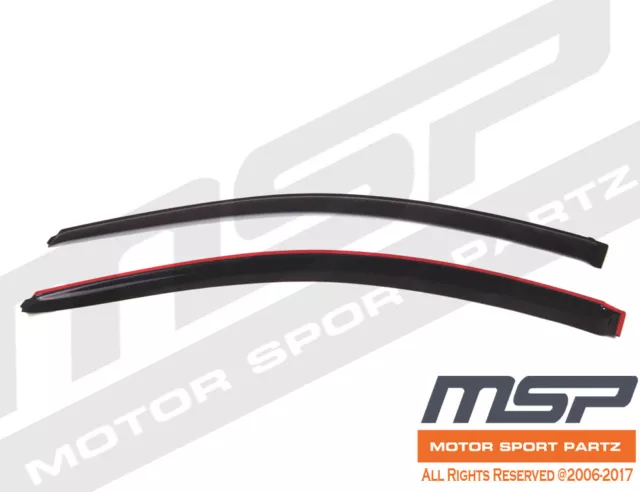 Dark Grey Outside Mount JDM Vent Visors Deflector 2pcs For Acura RSX 02-06