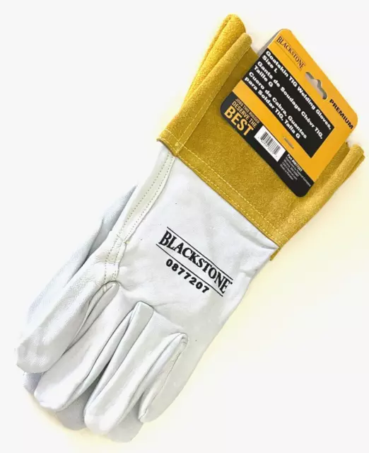 2 NEW BLACKSTONE Premium Goatskin TIG Welding Gloves * Size Large Part ...