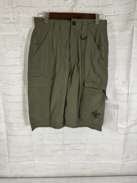 Boy Scouts Of America Shorts Adult X-Small Green Centennial Uniform Nylon NWOT