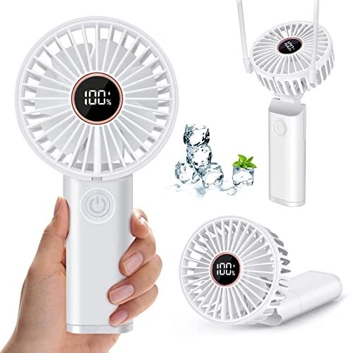 Mini Ventilateur Portable 3600mAh USB Ventilateur de Poche Rechargeable Petit...