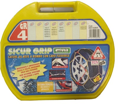 Cora CATENE DA NEVE CORA GRIP TECH MAGLIA SOTTILE 9mm MONTAGGIO RAPIDO GRUPPO 4 