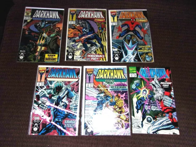 6 ISSUES DARKHAWK # 1,2,3,4,5,18 1st App. Marvel 1992 FREE SHIPPING GOTG MCU HOT