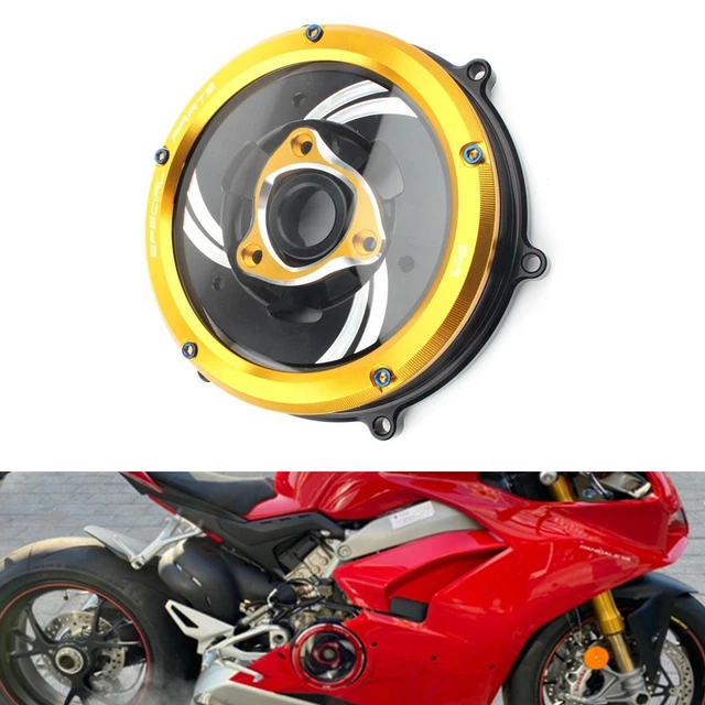 MOTORCYCLE CLEAR CLUTCH Cover For Ducati 959 1199 1299 V2 V4 V4S Golden