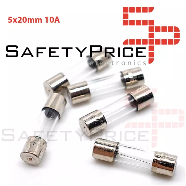 5x Fusible Rapide De Verre 5x20 MM 10A 250V REF2137