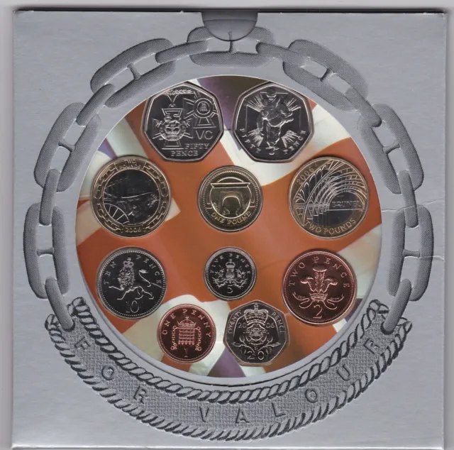 2006 Royal Mint Brilliant Uncirculated Set Of 10 Coins In A Card Flatpack.