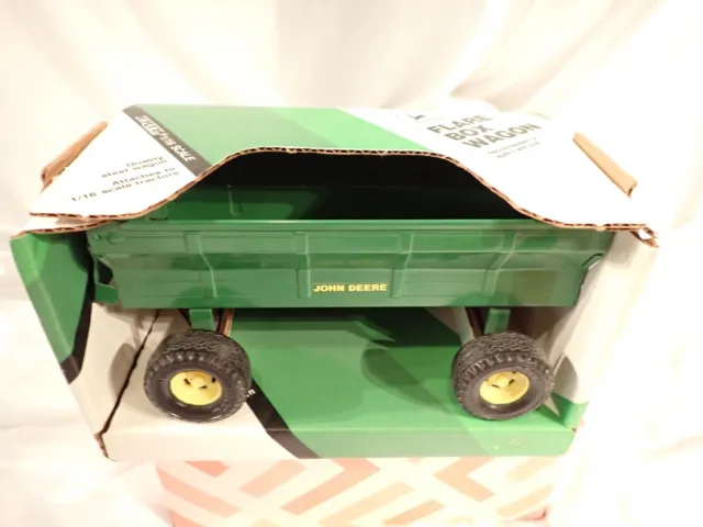 Vintage 1990? ERTL John Deere Steel Flare Box Wagon, No. 529, 1/16 Scale In Box!