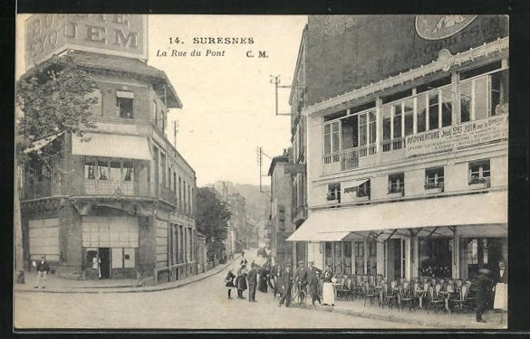 CPA Suresnes, La Rue du Pont