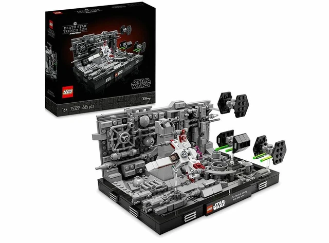 LEGO Star Wars Death Star Trench Run Diorama 75329 Jedi X-Wing Tie Fighter NEW