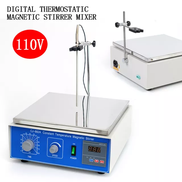4E's Scientific Lab Digital Magnetic Hot Plate Stirrer | LED Display with  Temperature | Large 20L Ceramic Hot Plate with Magnetic Stirrer |  50-1500RPM