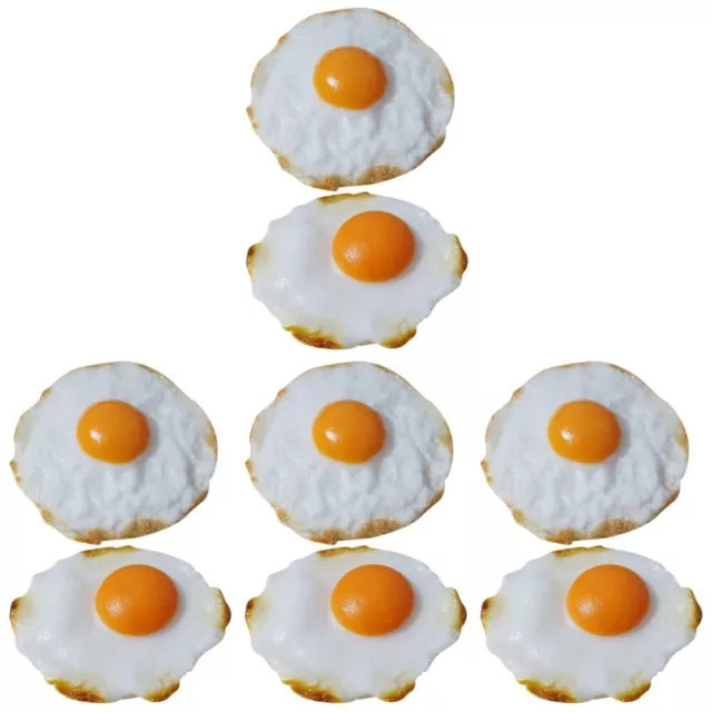 8 Pcs Omelette-Modell Küchenarmatur Ei-Dekorationsartikel Gefälschtes