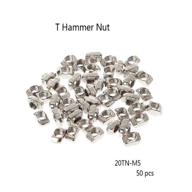 50Pcs/Set Printer M5 for  Hammer Nut Fastener Connector For 2020 Profile