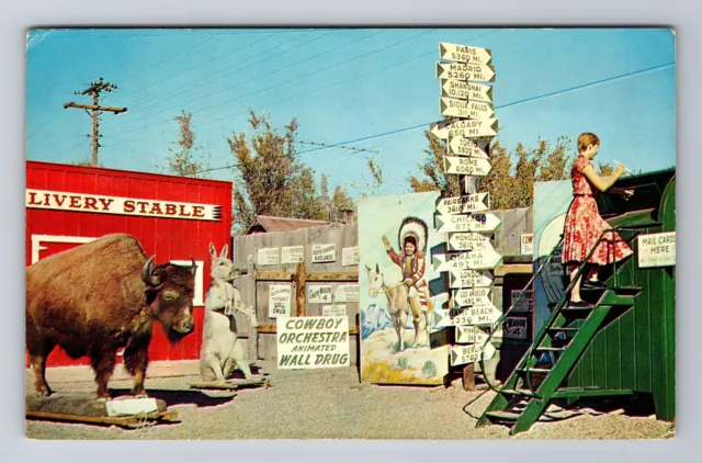 Wall SD-South Dakota, Wall Drug Store, Antique, Vintage Postcard