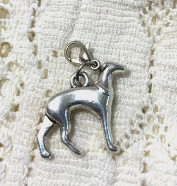 Greyhound Dog 2 Sided Shiny Charm Tibet Silver Bracelet Scrapbook Tennis Shoes