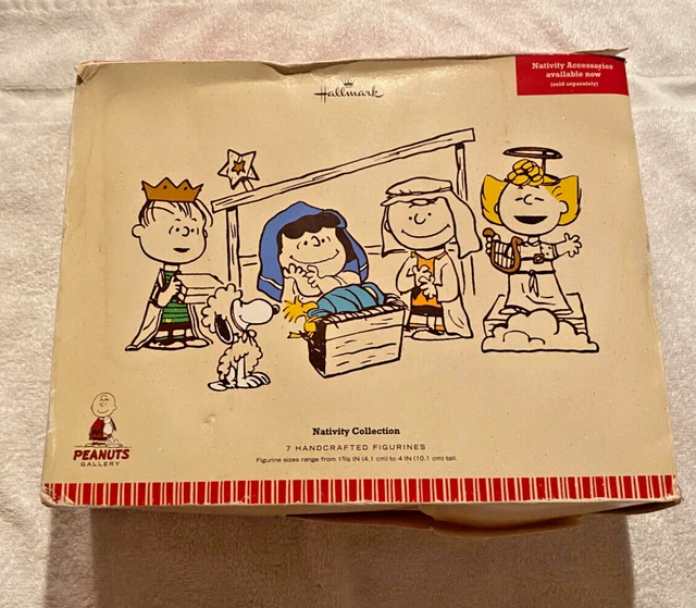 HALLMARK PEANUTS NATIVITY Scene Snoopy Charlie Brown Woodstock Set