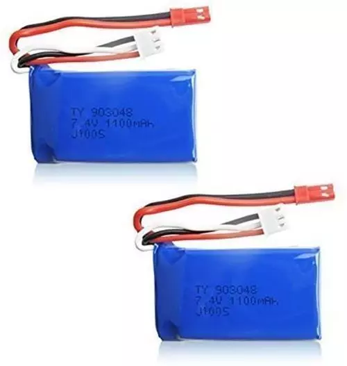 2pcs Batteries Lipo 7.4V 1100mAh voiture A949 A959 A969 A979 V912 V913 V262 L959