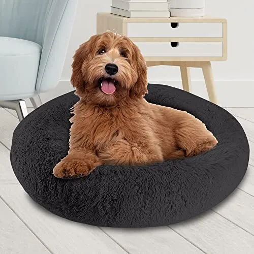 Arlee Donut Round Pet Dog Bed - Memory Foam - Calming Reduce Anxiety - Shaggy... 3