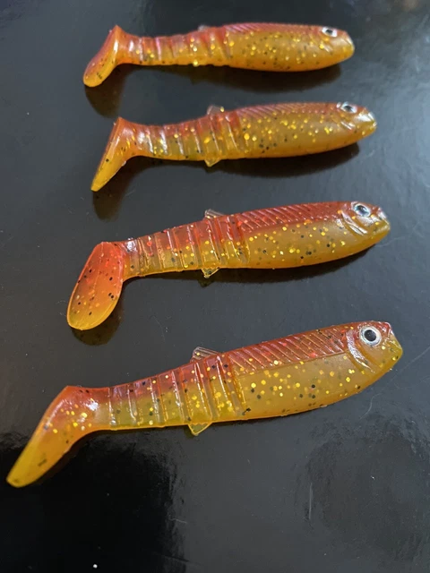 perch/pike shads.  63mm jointed soft plastic lures.
