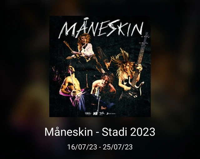 Biglietto MANESKIN | 24/07 Milano | 2 Anello Rosso | 2 Fila