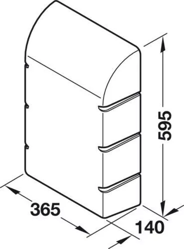 Häfele Ironfix Copertura per asse da stiro Protezione Cupola Plastica Bianca 2