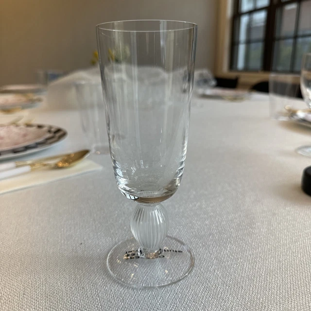 Lalique Langeais French Crystal champagne flute Glass Cup discontinued NEW clear