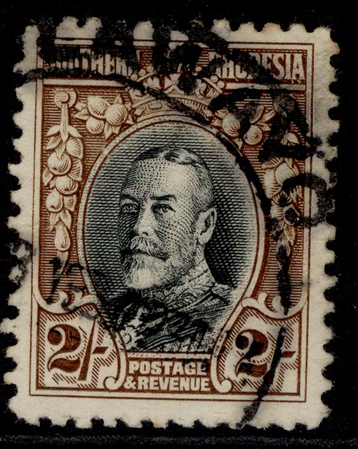 SOUTHERN RHODESIA GV SG25, 2s black & brown, USED.