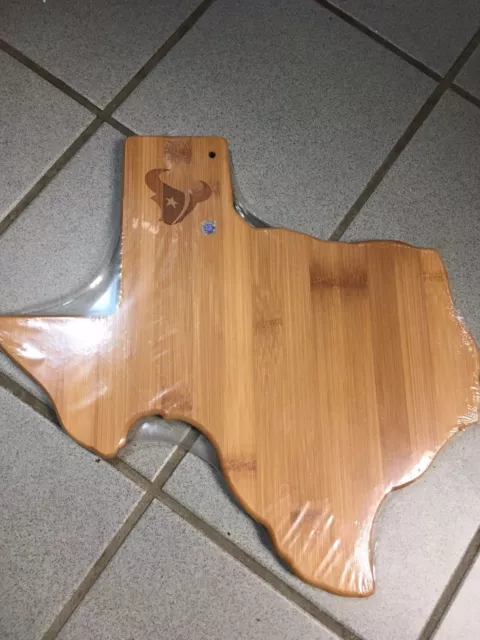 Houston Texans Wood Cutting Board - 2017 Season Ticket Holder Gift NFL Texas