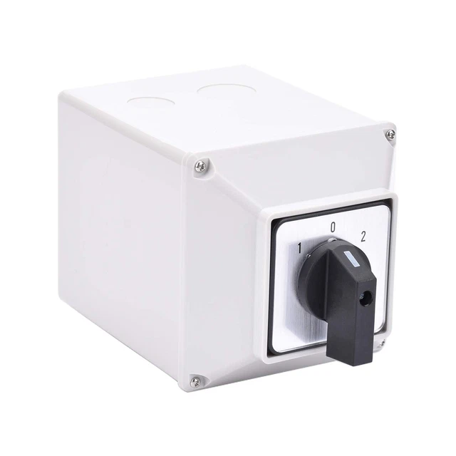 Changeover Selector Switch Box 63A 3 Position 12 Terminals Poles 440V 3 Phase Un