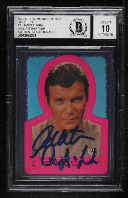 1979 Star Trek: The Motion Picture Stickers Captain Kirk William Shatner #7 ur8 1979 Star Trek: The Motion Picture Stickers Captain Kirk William Shatner #7 ur8