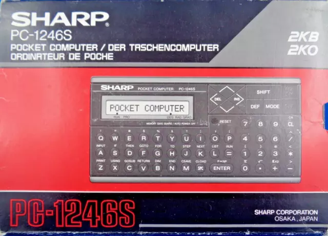 Sharp Pocket Computer Pc-1246S (+ Originalverpackung, + Handbuch) ✅ Getestet