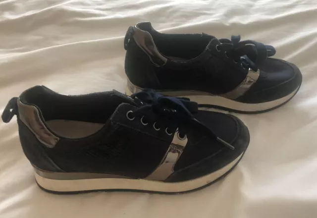 CARVELA NAVY EMBELLISHED Trainers Size 4 27.50 PicClick UK