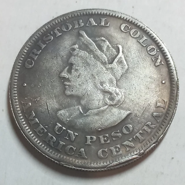Coin one peso 1896 Republic of Salvador