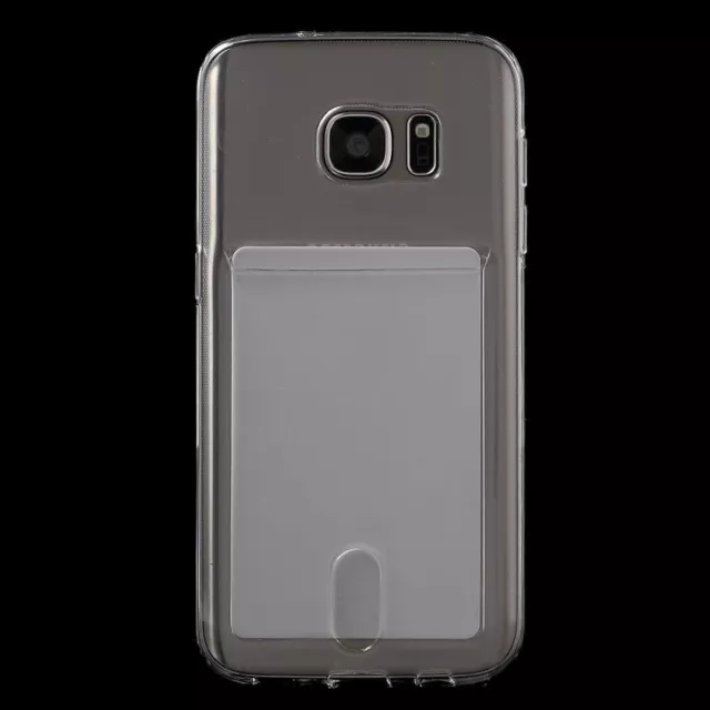 TPU Gel Rückseite Hülle Cover mit Notizen/Kartensteckplatz für Samsung S7 edge/S8+ Plus