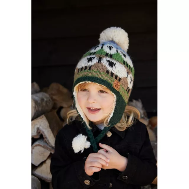 Kids Pachamama Snowy Sheep Chullo Bobble Hat