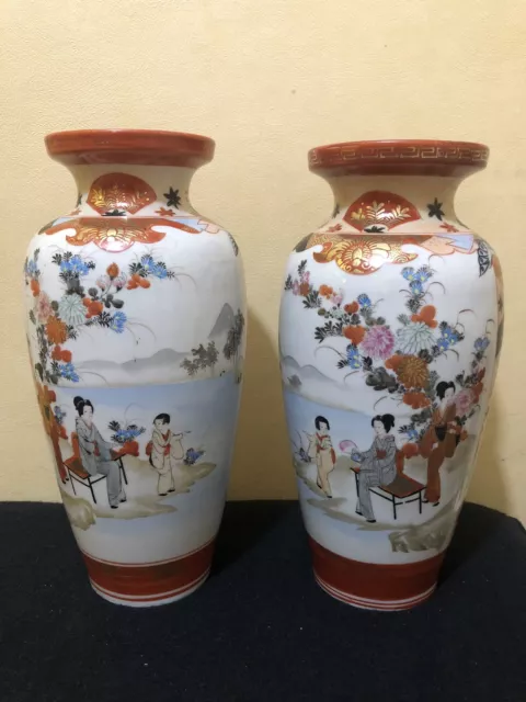 Pair Of Antique Japanese Vases