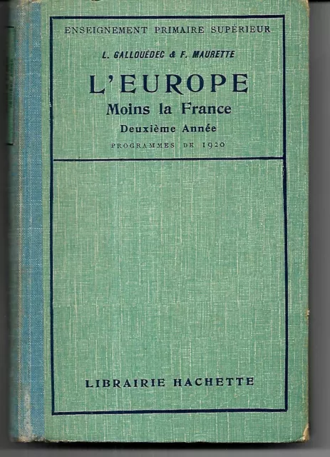 L'Europe moins la France - Deuxième Année - Programmes de 1920 - lisa