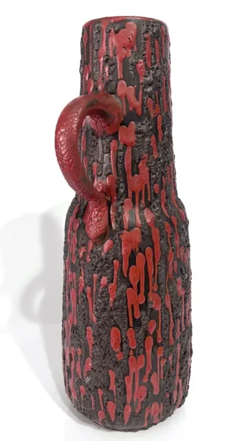 Henkel Vase Ceramano 249 Hans Welling Rubin Fat Lava Keramik Höhe : 29,5 cm 2