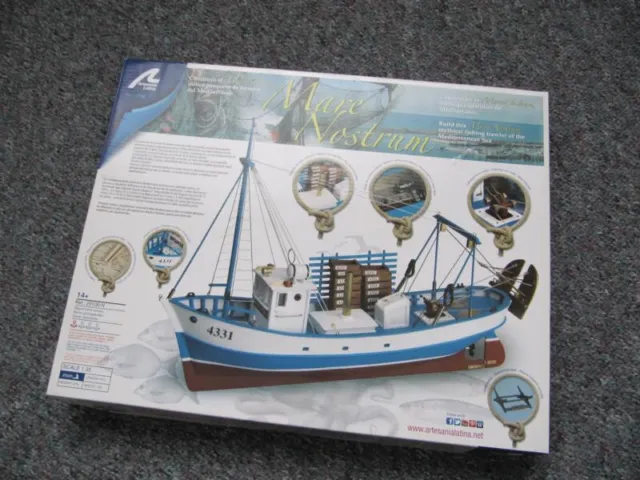 Mare Nostrum Wooden Fishing Trawler Model Kit Artesania Latina