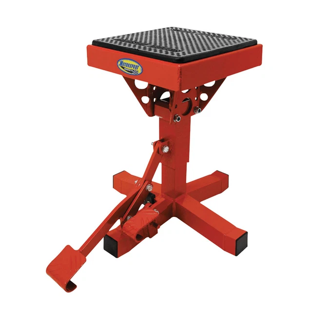 Motorsport Products P-12 Adjustable Lift Stand Red Motorcycle Dirt Bike MX