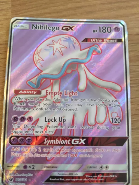 Nihilego GX 103/111 Ultra Rare Crimson Invasion Pokemon Card *NM