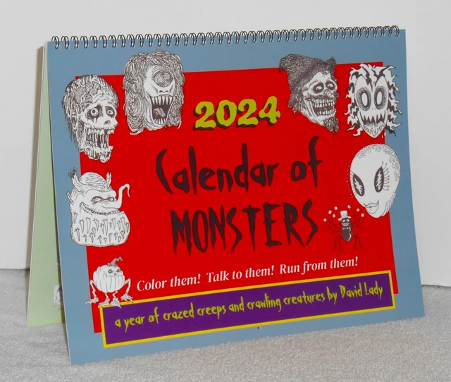 DR LADY'S NEW Giant 2024 CALENDAR OF MONSTERS Limited to 100 Creepy