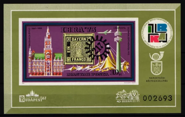 Hungary Block 97 B Mint Olympic Games #KC330