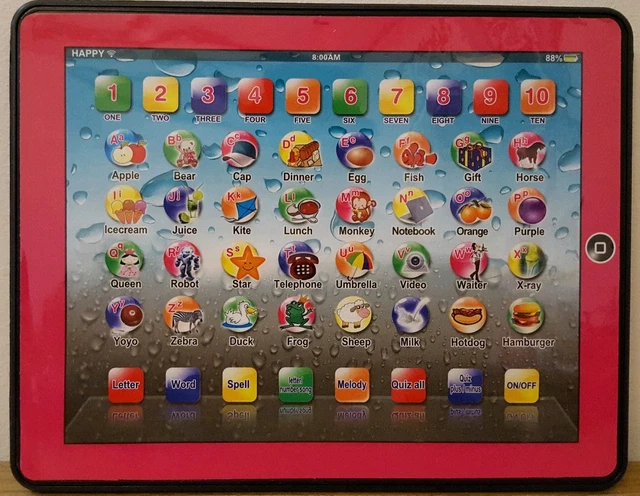Ipad Learning Computer PINK CHILDRENS IPAD FIRST TABLET EDUCATIONAL TOUCH SCREEN LEARNING ...