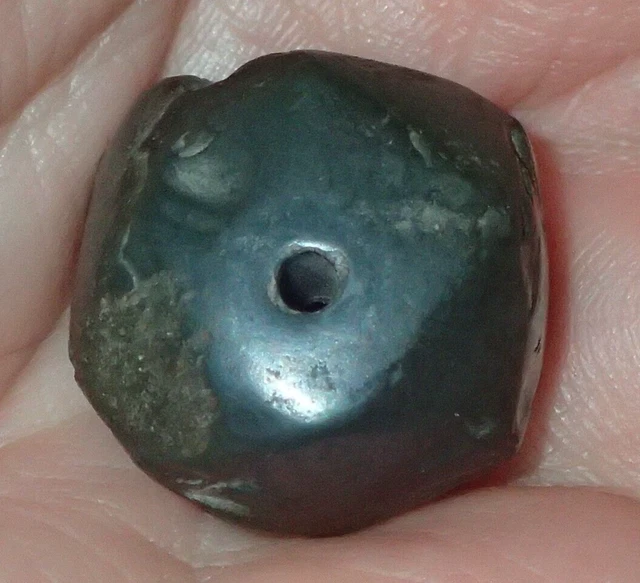 19mm Very Rare Ancient Indus Valley Green Jasper Bead, # S5402